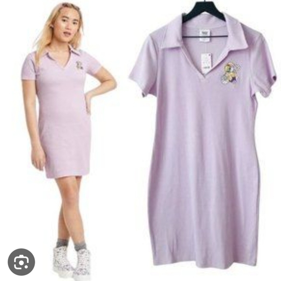 Looney Tunes Lola Bunny XX Large Polo style dress in lavender with embro… - Picture 5 of 6
